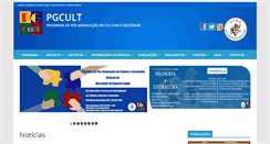 Desktop Screenshot of pgcult.ufma.br