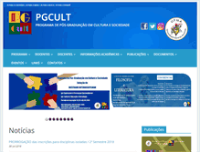 Tablet Screenshot of pgcult.ufma.br